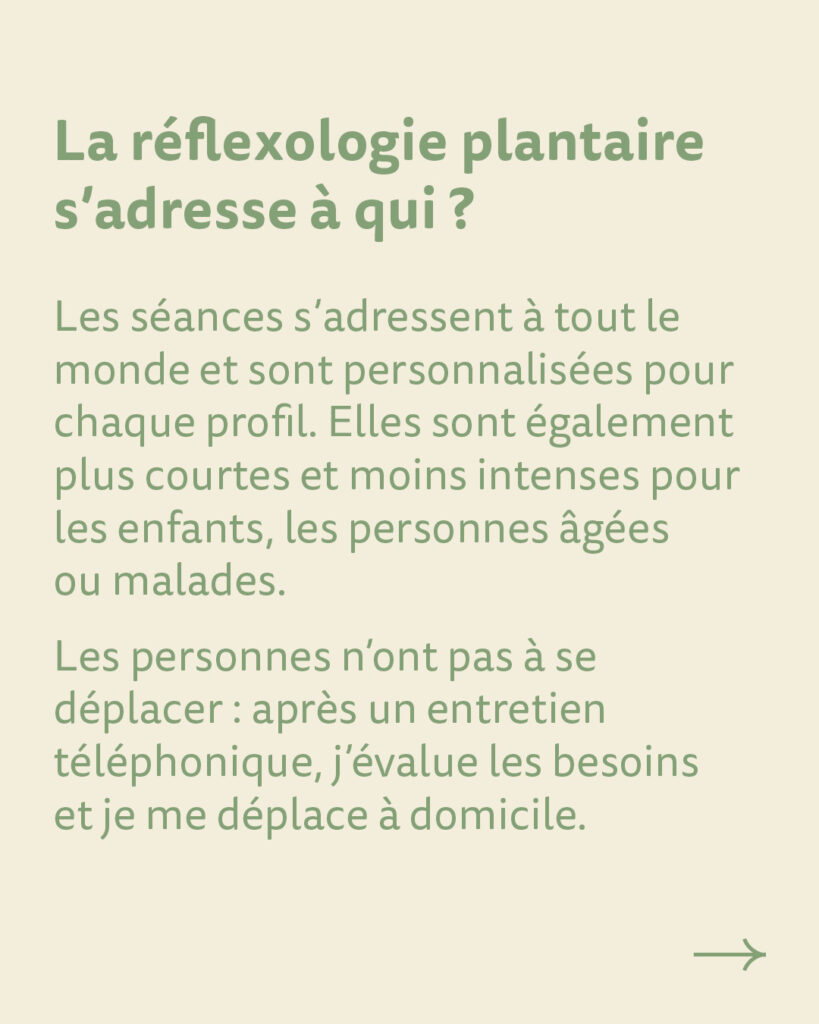 Présentation de l'entreprise de Adèle Audureau - La réflexologie plantaire s'adresse à qui ?