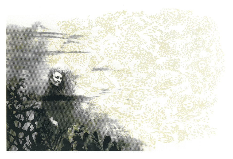 Sérigraphie de Clara Audureau intitulée Dans son regard, 2022.