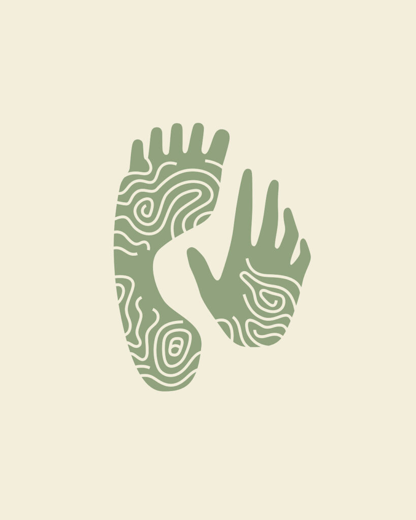 Logotype de Adèle Audureau, Réflexologie plantaire et gestes rythmés
