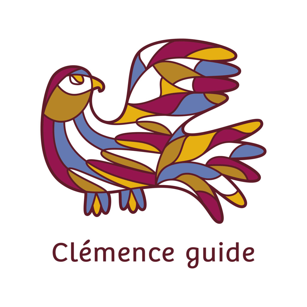 Logotype de Clémence guide en couleurs